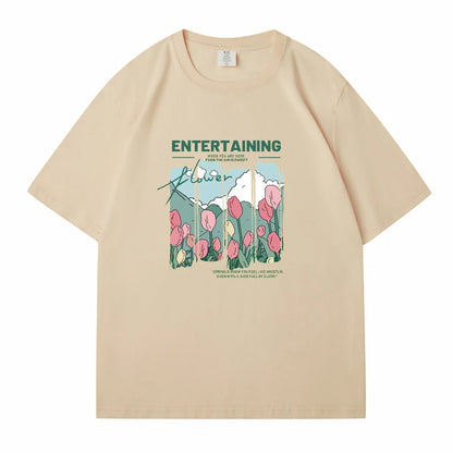 Stylish WAVLATII Women Summer Floral T-Shirts for Casual Wear