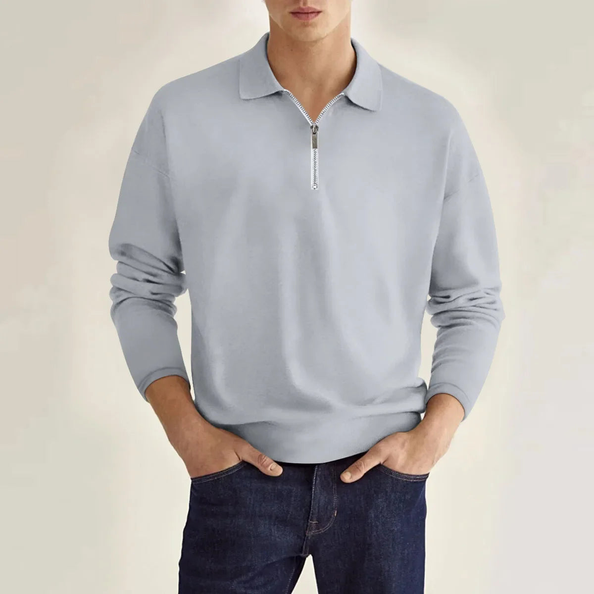 Men's Simple Solid Color Polo Shirts for Casual Comfort