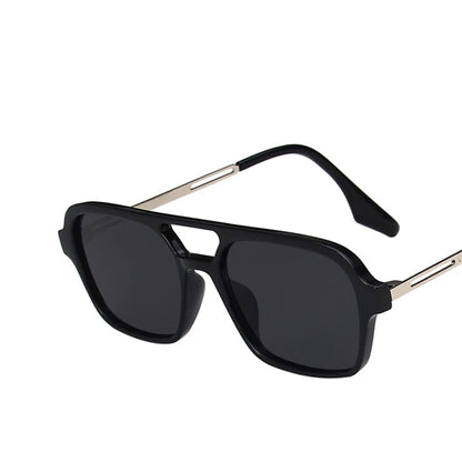 Chic Retro Double Bridges Sunglasses for Trendy Style and UV Protection