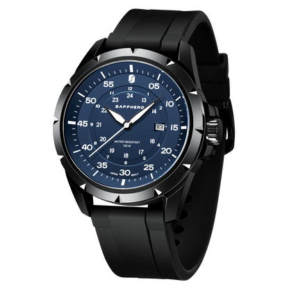 SAPPHERO Men Watch Luxury Quartz Waterproof Gift Wristwatch