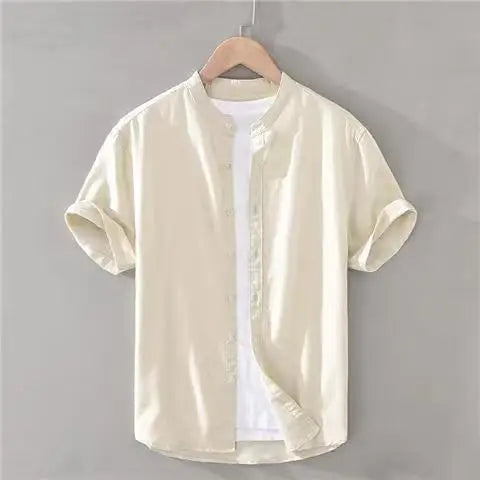 Men's Linen Short Sleeve Shirt for Cool Summer Style