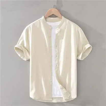 Men's Linen Short Sleeve Shirt for Cool Summer Style