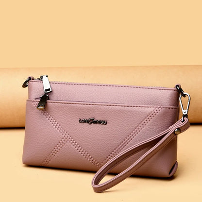 Small Crossbody PU Leather Bag – Solid Color Women’s Tote Shoulder Bag, Clutch Purse Handbag