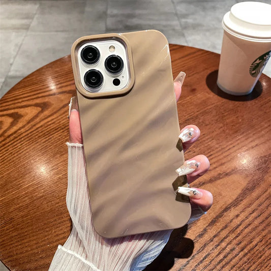 Vibrant Fashion Ripple Phone Case For iPhone 16 15 14 Pro Max Plus Shockproof Durability