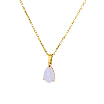 Elegant Zircon Teardrop Necklaces for Women Gift Jewelry