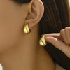 Stunning Vintage Chunky Dome Drop Earrings for Women - Statement Jewelry