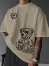 Summer Men's Cartoon Bear Cotton Casual T-Shirt