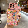 Vibrant Fruit Juice Flower Pattern Phone Case with Shock Proof Design