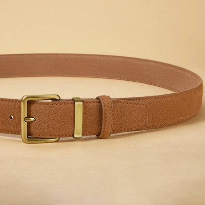 Fashion Suede Cowhide Women's Belts - Stylish Genuine Leather Girdle