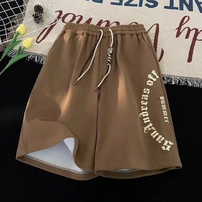 Men's Oversized Retro Print Shorts – Casual Beach & Sportswear