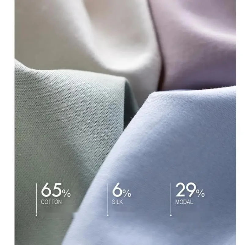 Soft Mulberry Silk Cotton T-Shirt for Women – Loose Fit, Round Neck, Short Sleeve, High-Quality Summer Top