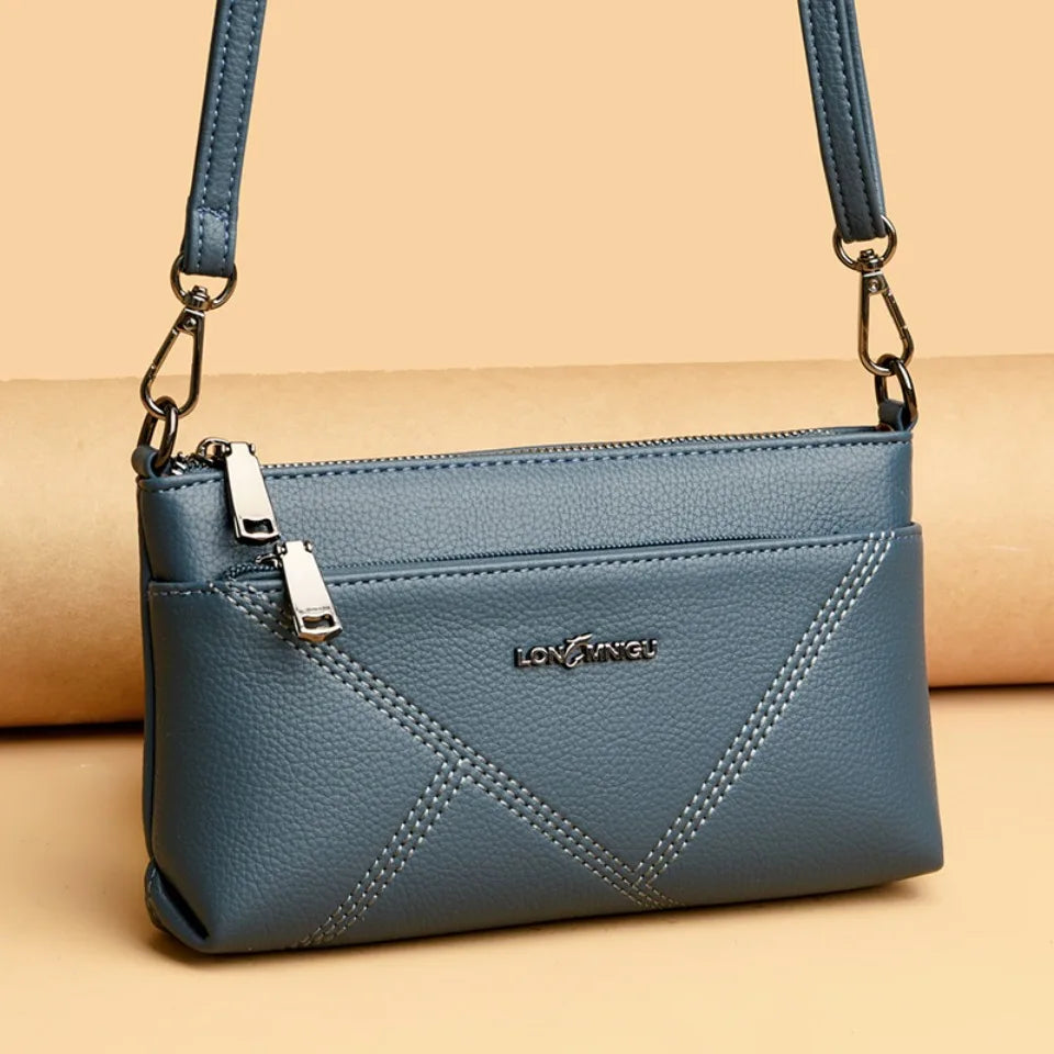 Small Crossbody PU Leather Bag – Solid Color Women’s Tote Shoulder Bag, Clutch Purse Handbag