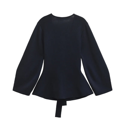 TRAFSHE Spring Women Shoulder Pad Knit Blazer for Versatility
