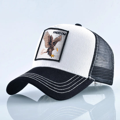 Fashion Trucker Caps With Embroidery Goat Patch For All Seasons