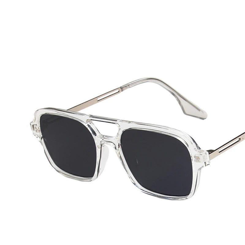 Chic Retro Double Bridges Sunglasses for Trendy Style and UV Protection