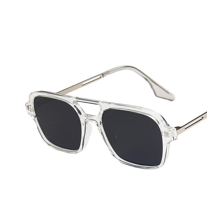 Chic Retro Double Bridges Sunglasses for Trendy Style and UV Protection