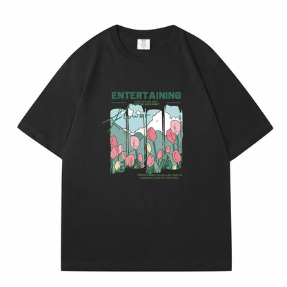 Stylish WAVLATII Women Summer Floral T-Shirts for Casual Wear