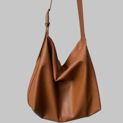 Vintage PU Leather Boston Bag – Stylish Pillow Design, Large-Capacity Tote & Crossbody Handbag