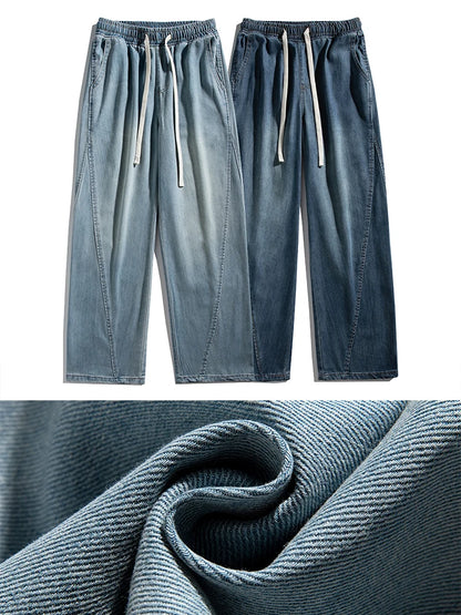 Summer Men's Lightweight Jeans for Breathable Comfort