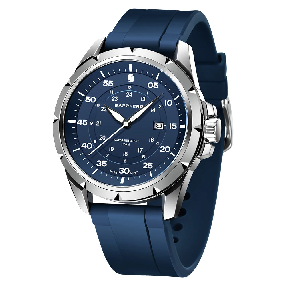 SAPPHERO Men Watch Luxury Quartz Waterproof Gift Wristwatch