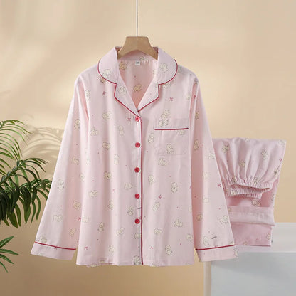 2025 New Spring/Summer Women's Cotton Pajama Set for Comfort