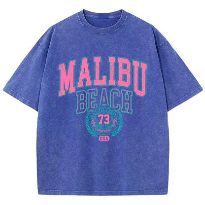 Comfortable Malibu Beach Washed T-Shirt for Women