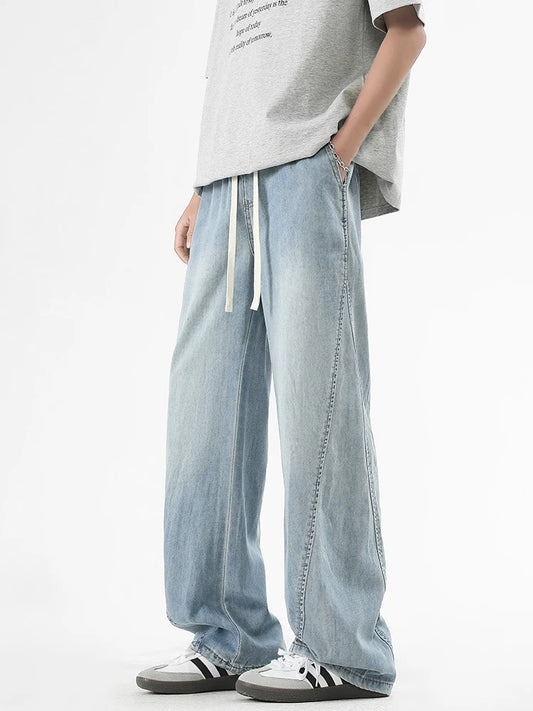 Summer Men's Lightweight Jeans for Breathable Comfort
