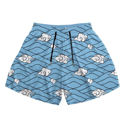 Anime Casual Shorts Men Women Manga Cartoon Sports Gym Shorts Fitness 3D Print Quick Dry Mesh Board Shorts Summer Male
