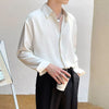 Men's Gray Chiffon Shirt for Trendy Spring and Fall Fashion