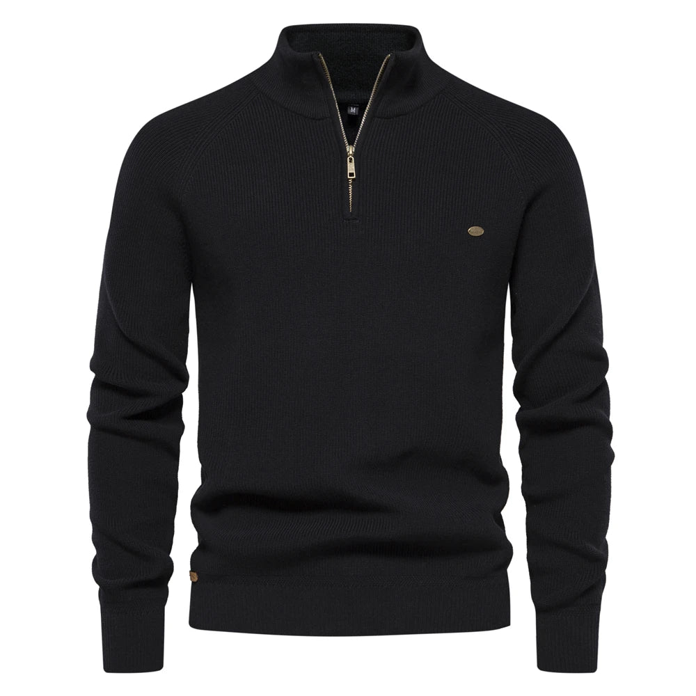 2023 New Autumn Cotton Zipper Cardigans for Men Warm Sweater