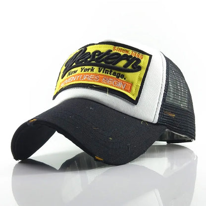 Summer Mesh Trucker Hat For Men Women Adjustable Sun Protection