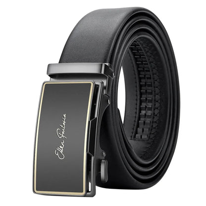 Genuine Leather Belt for Men with Durable Metal Buckle