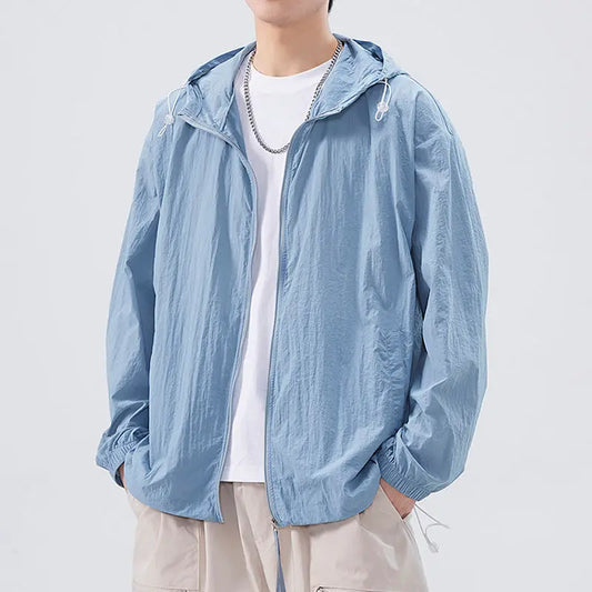 Men's Lightweight Blue Cover Up for Sun Protection