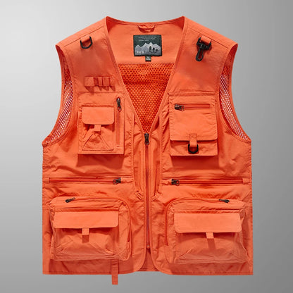14 Pockets Summer New Men US Tactical Hiking Fishing Vest Mens Photographer Waistcoat Mesh Cargo Sleeveless Jacket Tool Vest 7XL