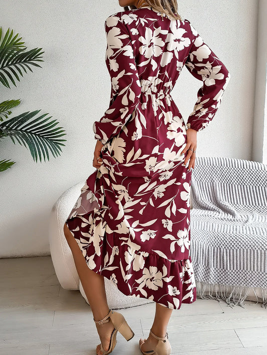 Elegant Floral Print Long Dresses for Spring and Summer