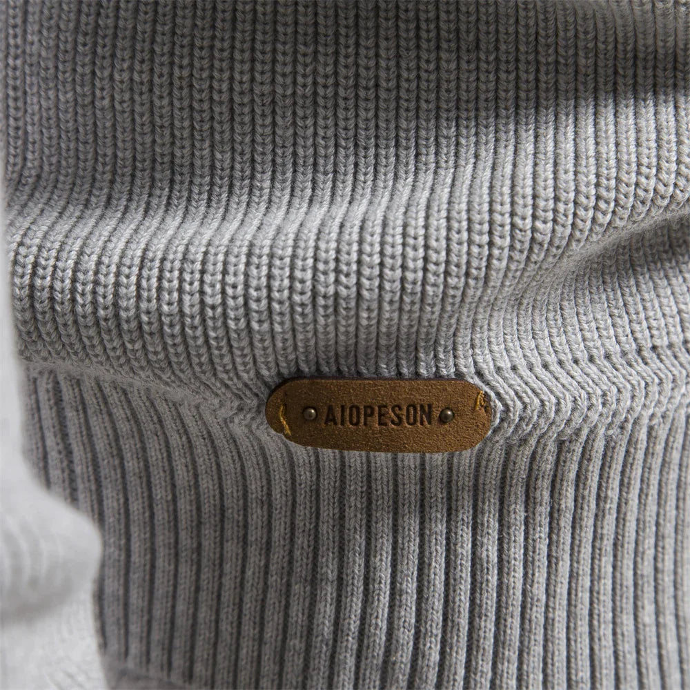 2023 New Autumn Cotton Zipper Cardigans for Men Warm Sweater
