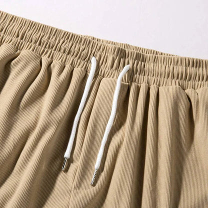 Men's Corduroy Casual Shorts – Lightweight Summer Sweatpants, Beach & Sportswear