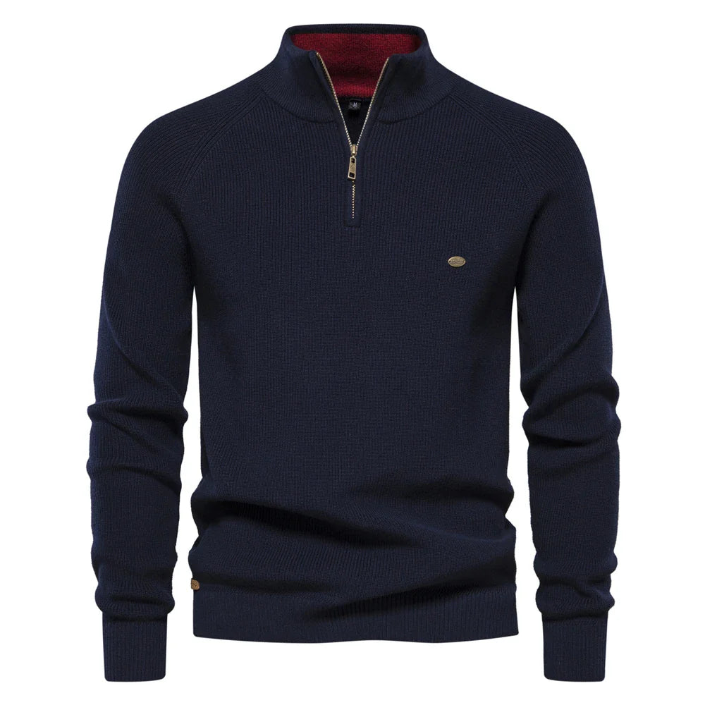 2023 New Autumn Cotton Zipper Cardigans for Men Warm Sweater