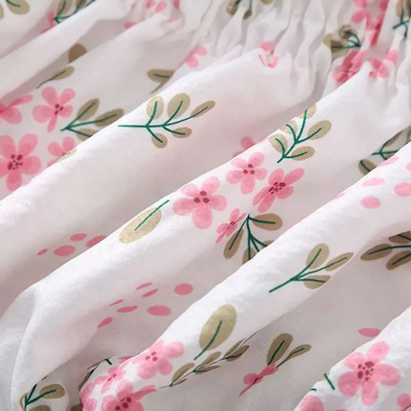 Sweet Broken Flower Chiffon Blouse for Summer Style