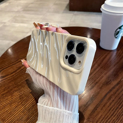 Stylish Fashion Ripple Phone Case With Shockproof Design For iPhone