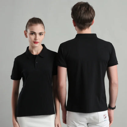 100% Cotton Solid Color Polo Shirt Casual Short Sleeve Lapel Unisex Shirt Fashion Apparel 9 Color Polo Shirt