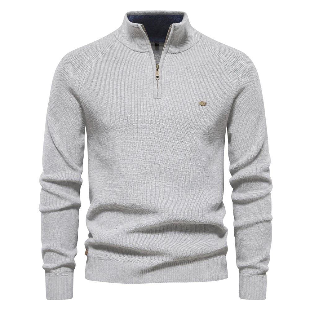 2023 New Autumn Cotton Zipper Cardigans for Men Warm Sweater