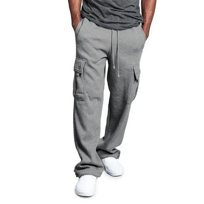 New Pure 97% Cotton Casual Pants for Men Black Khaki Gray Blue Business Slim Straight Elastic Fashion Casual Long Pants Male