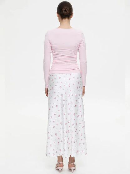 Tossy Summer Printed Long Skirt For Elegant Party Looks