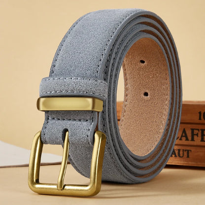 Fashion Suede Cowhide Women's Belts - Stylish Genuine Leather Girdle