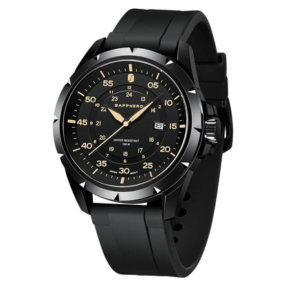 SAPPHERO Men Watch Luxury Quartz Waterproof Gift Wristwatch