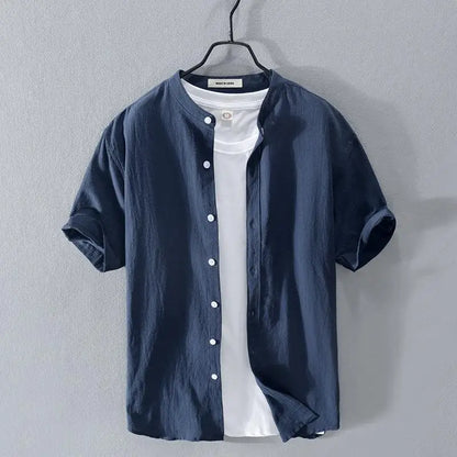 Men's Linen Short Sleeve Shirt for Cool Summer Style