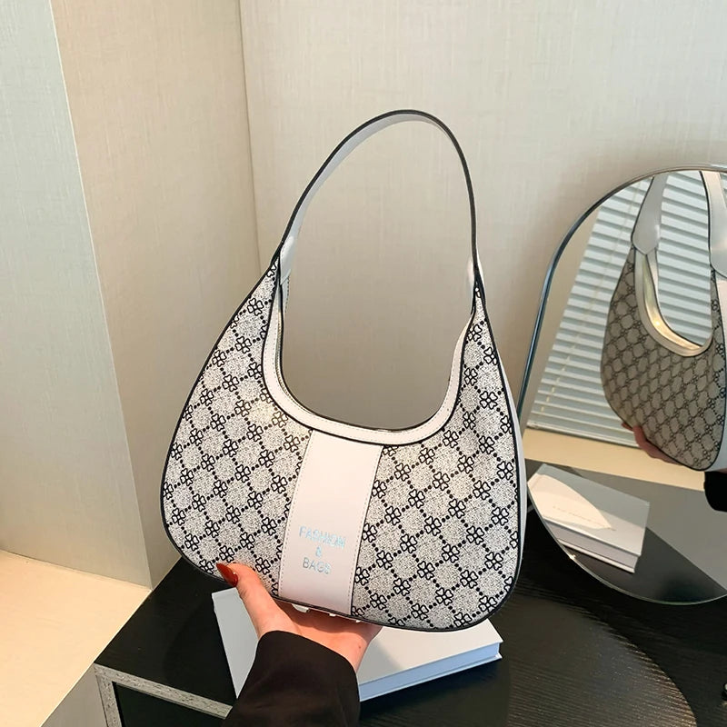 Vintage Letter Design Crossbody Shoulder Bag for Women – Stylish Messenger Handbag, High-Quality Hobo Purse