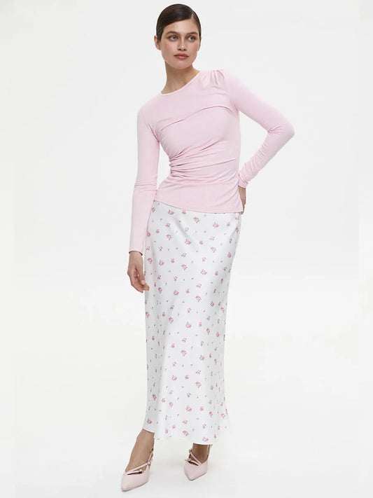 Tossy Summer Printed Long Skirt For Elegant Party Looks