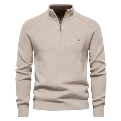 2023 New Autumn Cotton Zipper Cardigans for Men Warm Sweater